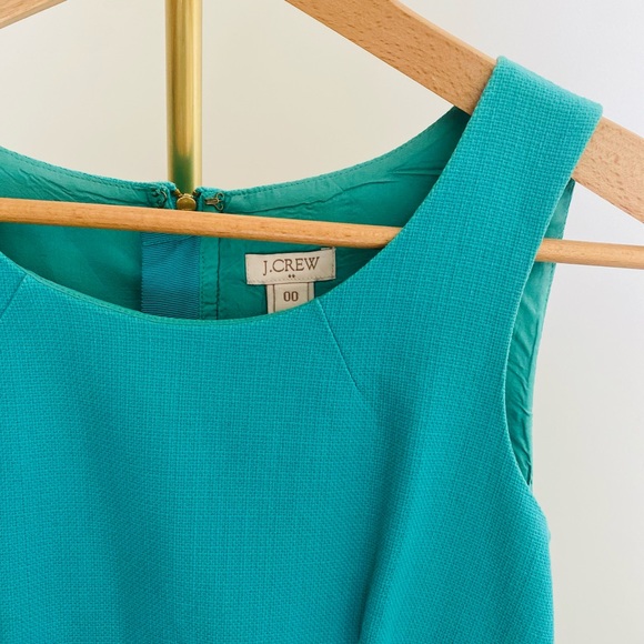 J CREW Teal Cocktail Career Wear Dress Size 00. - Picture 3 of 6